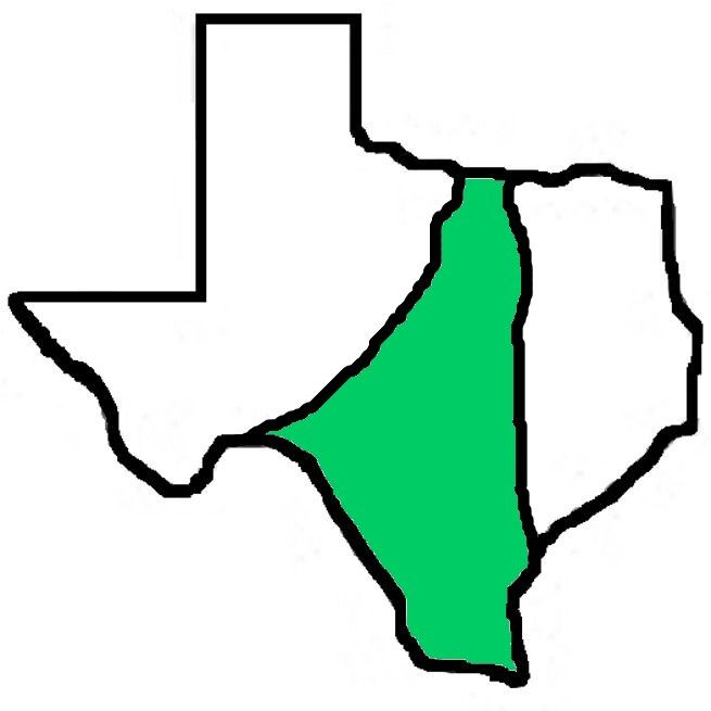 A drawing of the state of texas with a green border.