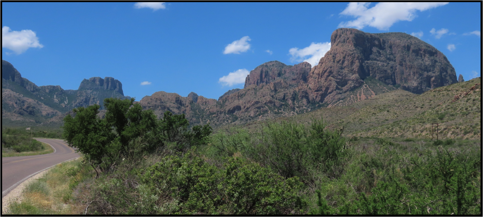 A dirt road in the desert with mountains in the background