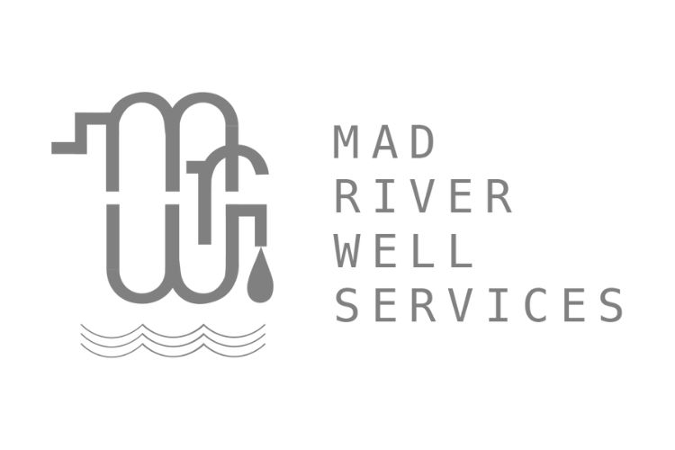 Logo for Mad River Well Services: stylized letters 