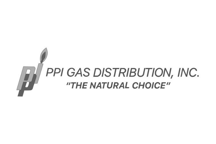 Logo for PPI Gas Distribution, Inc. with a flame icon and the tagline 