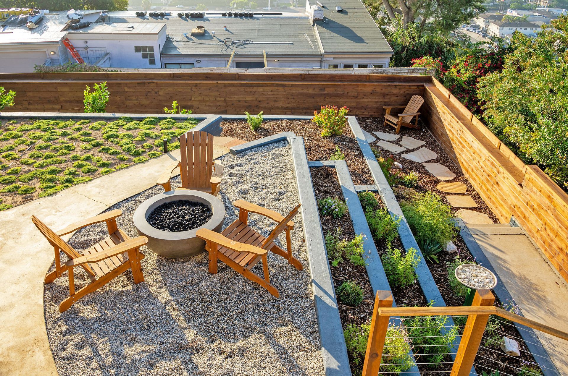 Terracing in San Diego, Fire Pit, Local Landscaping Services, Eco-Friendly Design