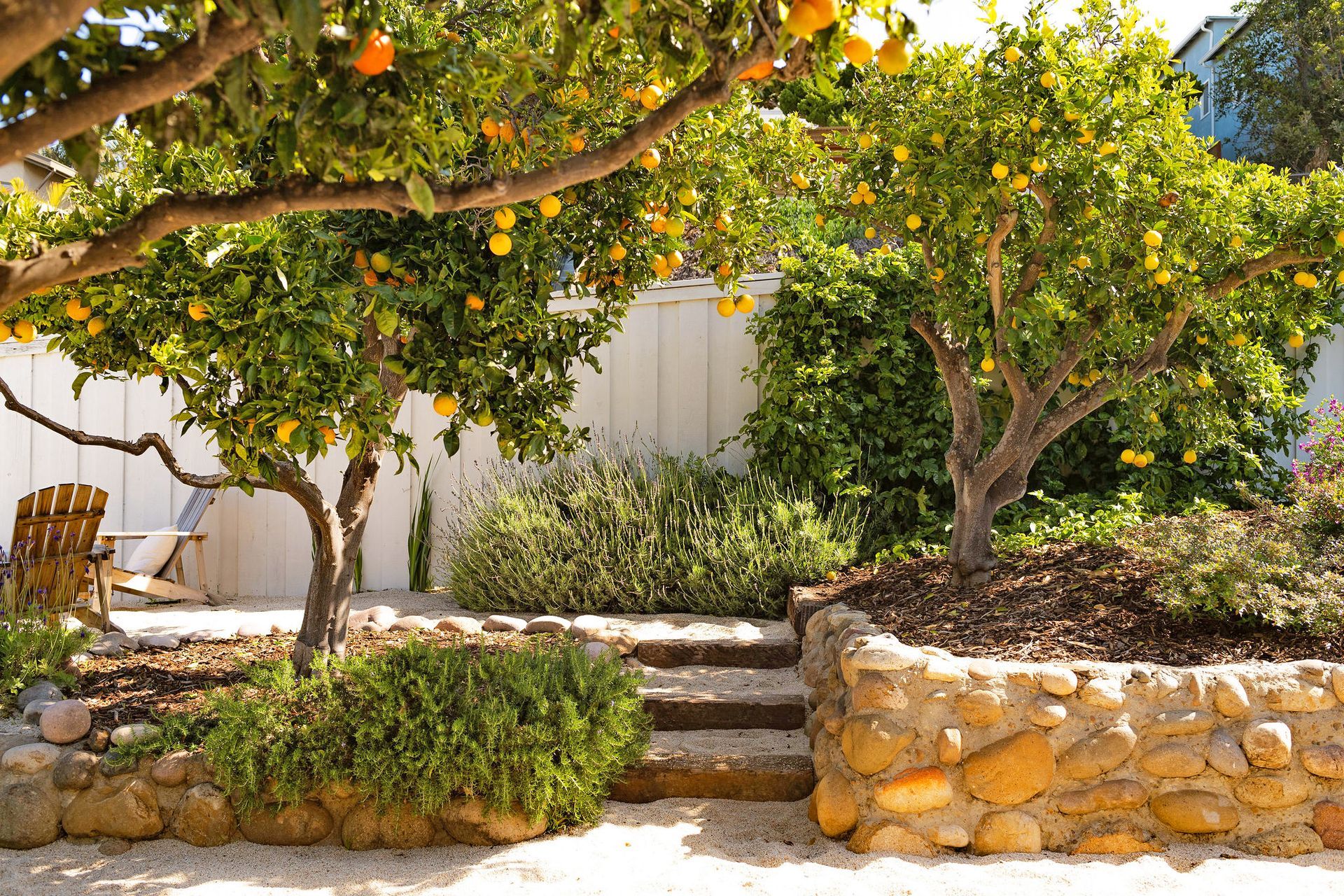 Mediterranean Landscape, San Diego Landscaping Services, Stone Wall Masonry, Eco-Friendly Design