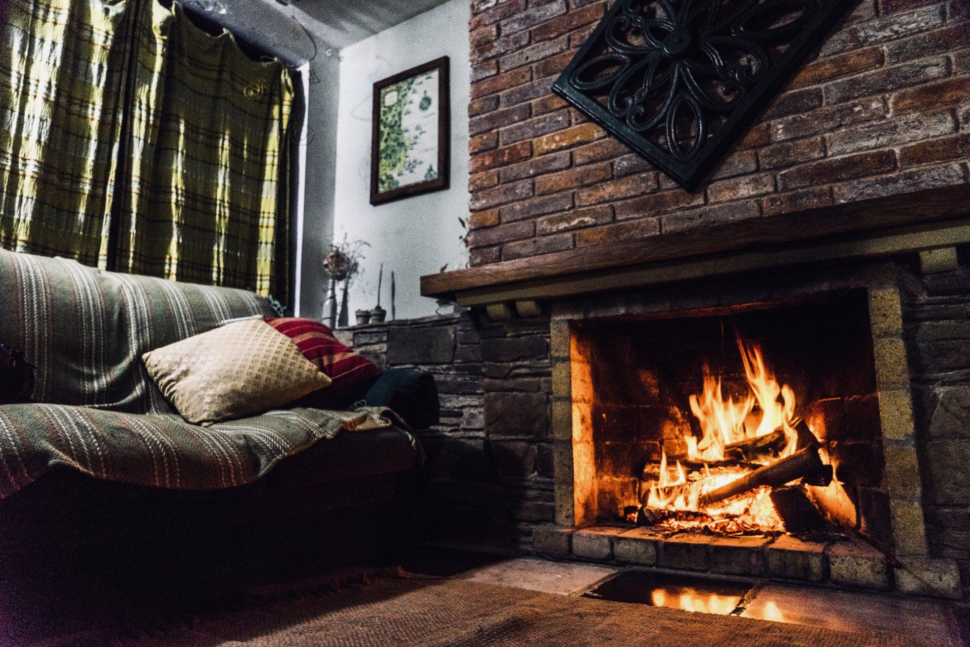 Fireplace Repairs — A Living Room With A Fireplace in Pittsburgh, PA