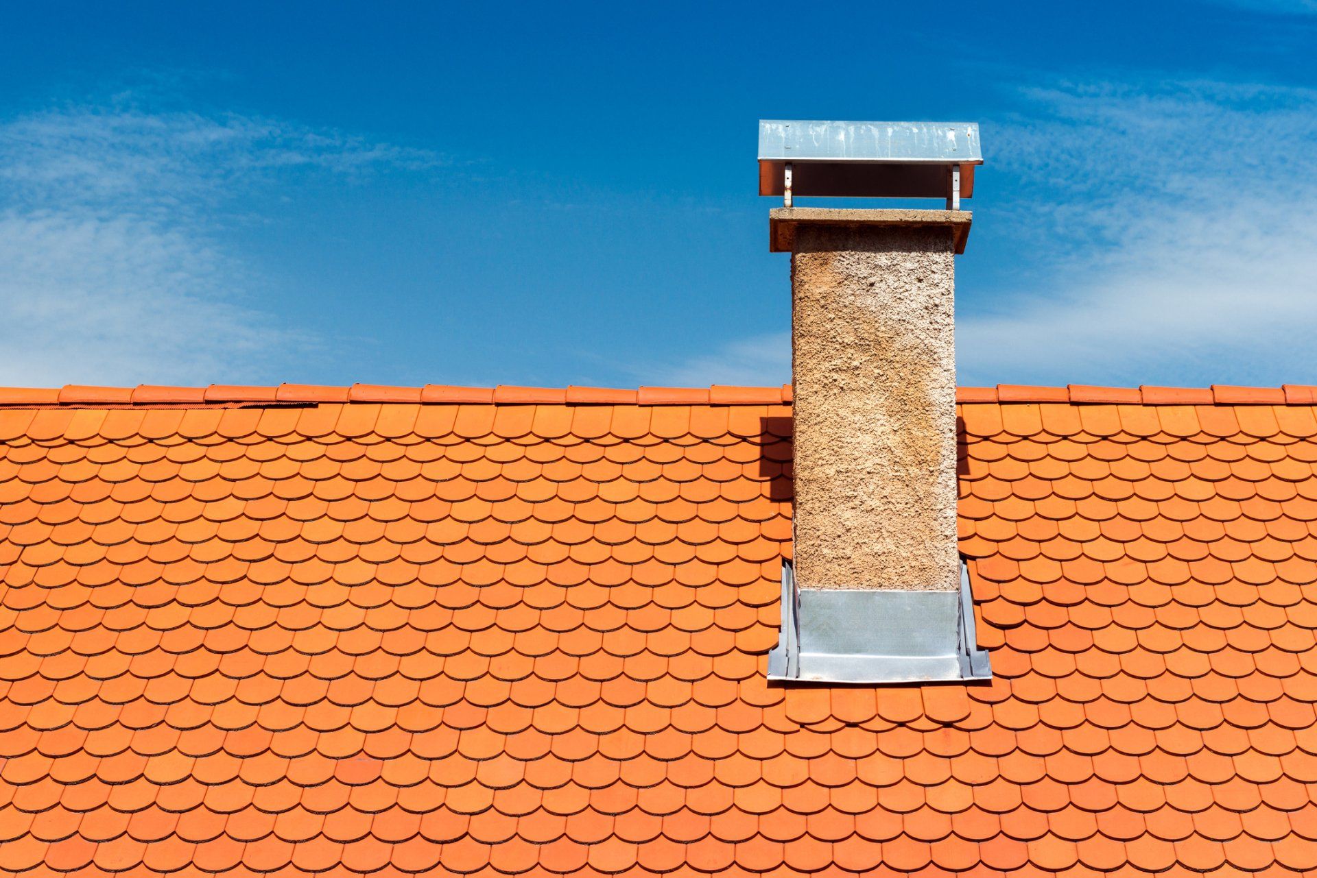 Chimney Chases — Chimney On A Orange Roof in Pittsburgh, PA