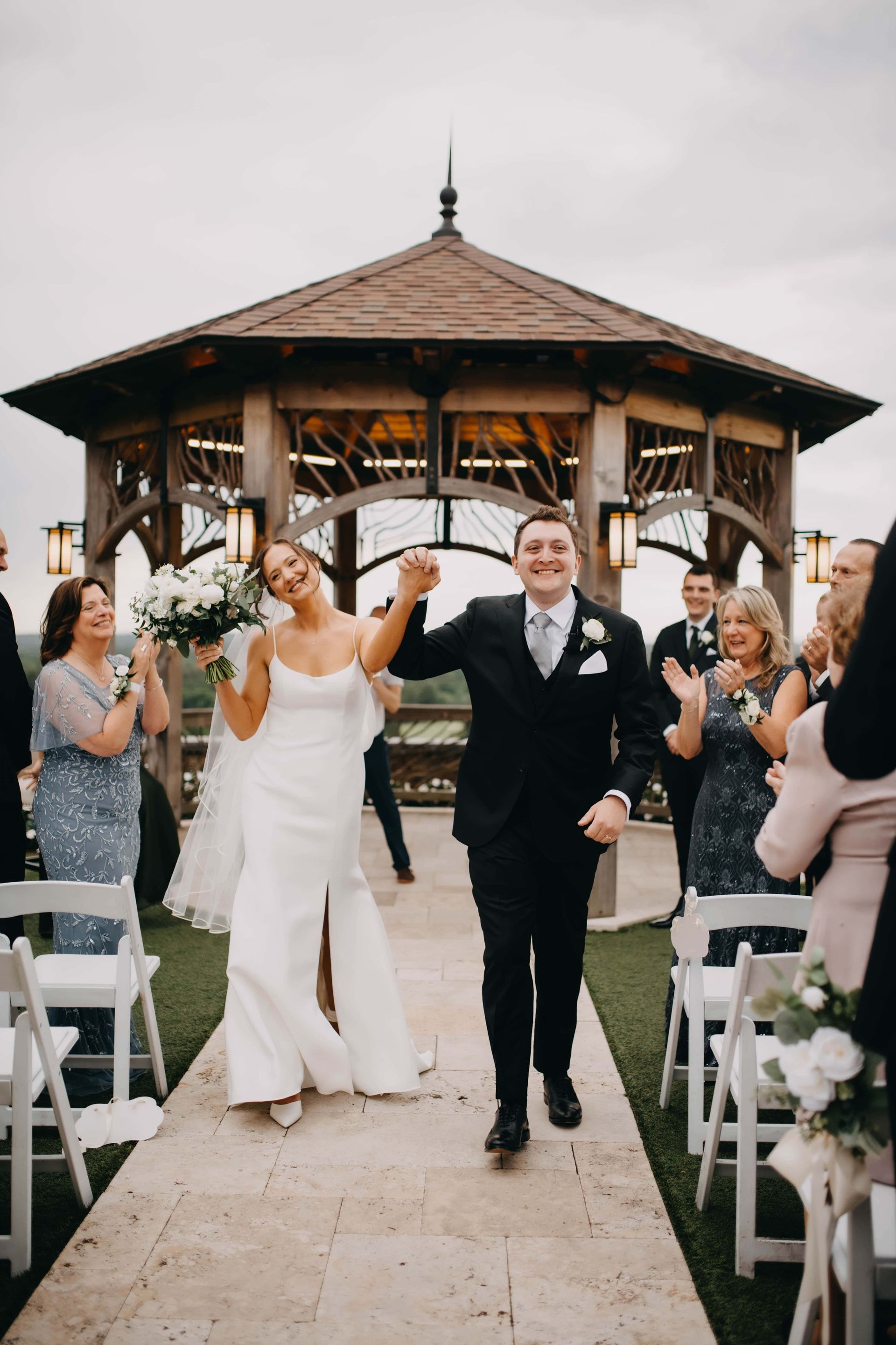 Lindsey & George's outdoor wedding reception at The Starting Gate at GreatHorse.