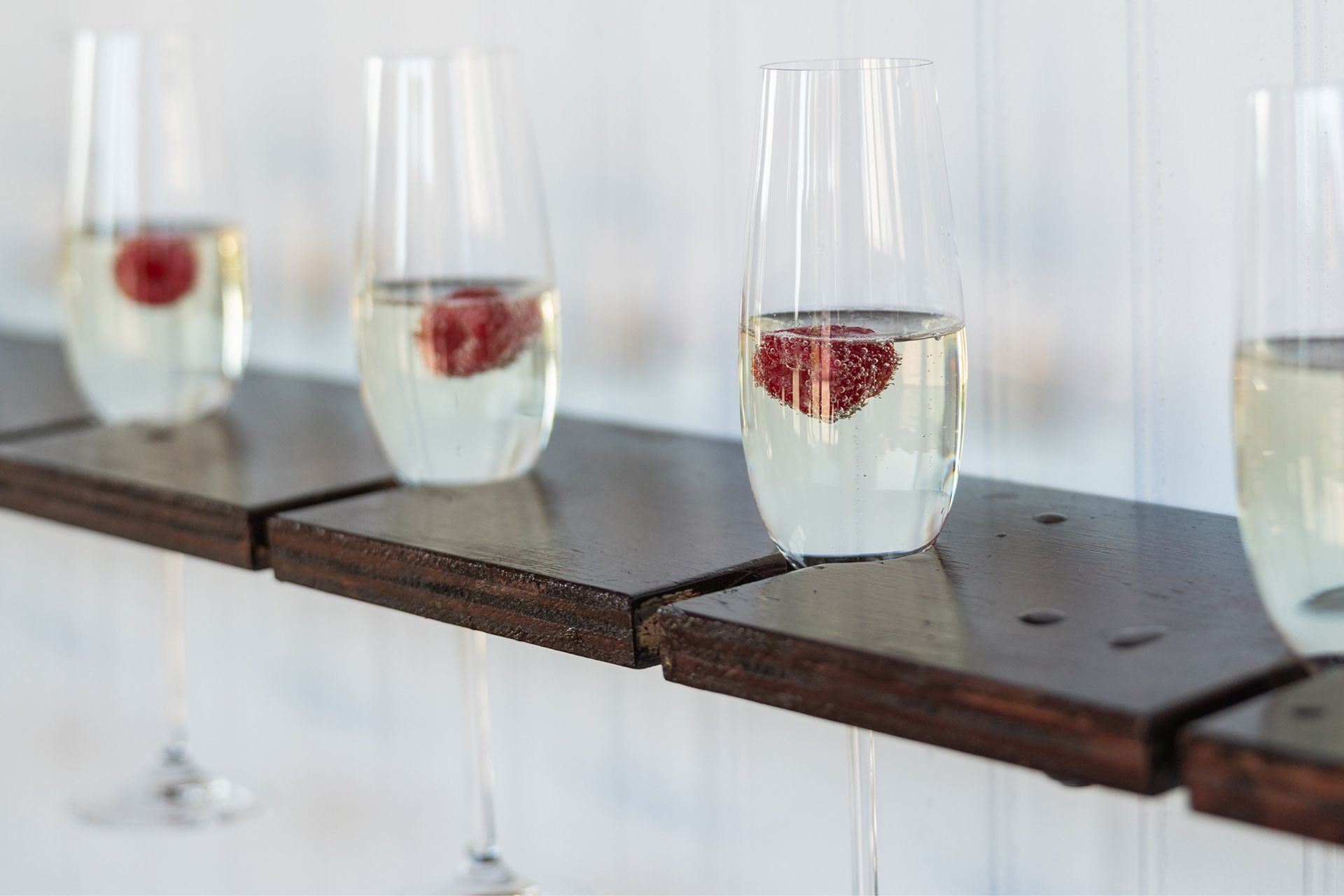 Wedding specialty drink display at The Starting Gate
