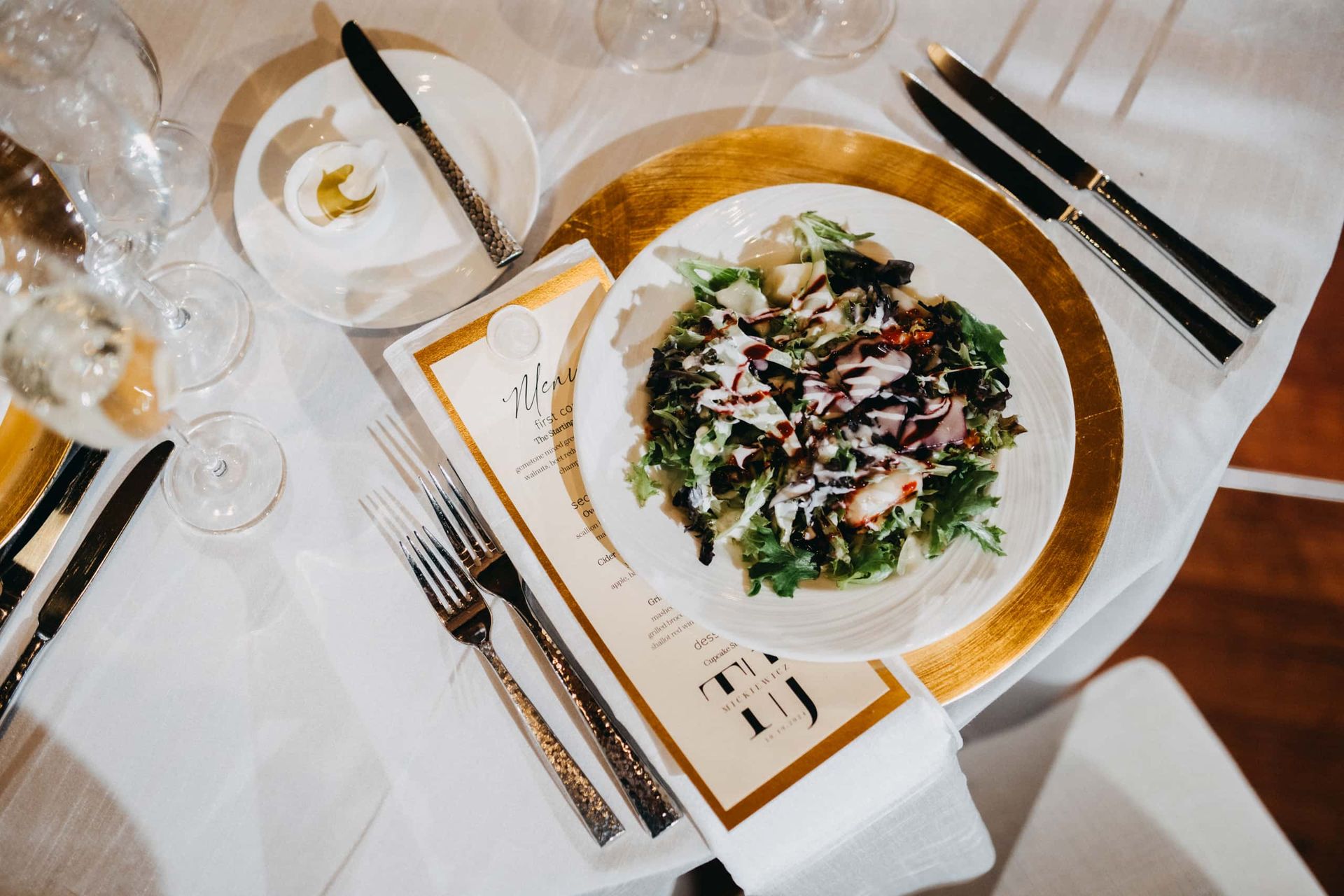 The Starting Gate wedding menu featuring exceptional cuisine