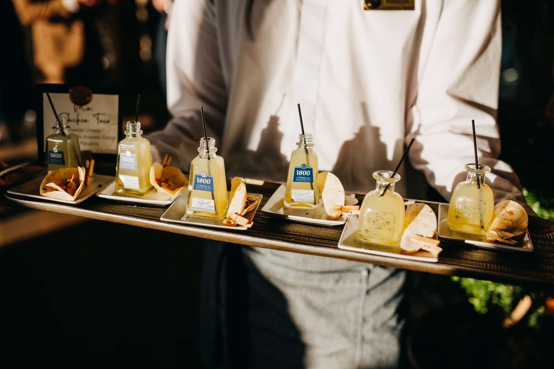 Wedding specialty drink display at The Starting Gate