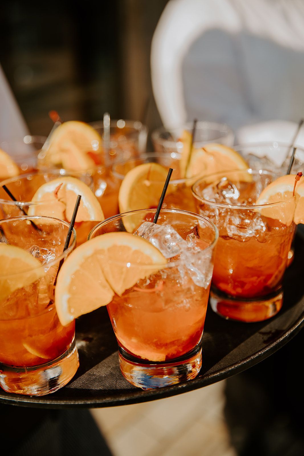 Wedding specialty drink display at The Starting Gate