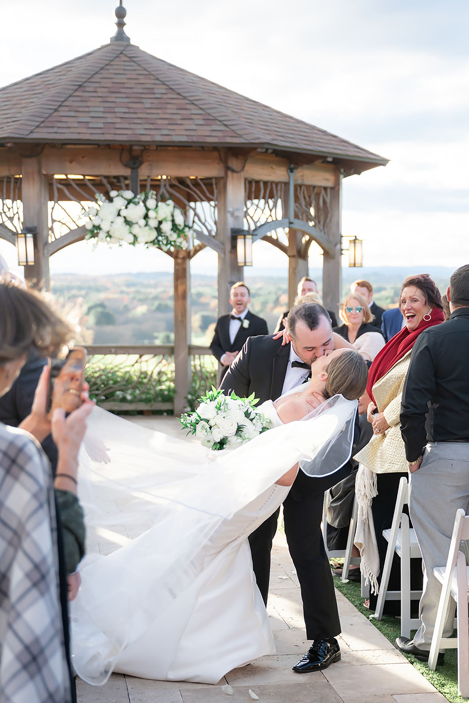 Ali & Matt's outdoor wedding ceremony at The Starting Gate