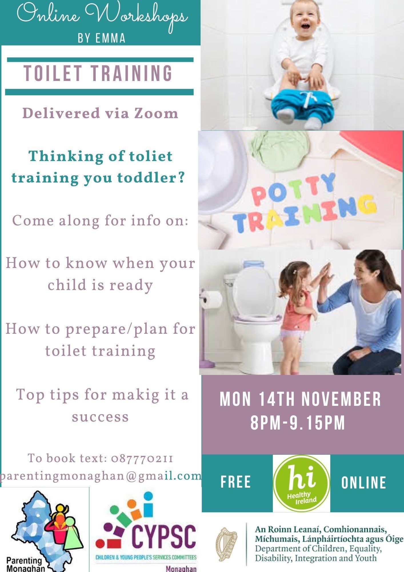 Toilet Training tips for making it a success