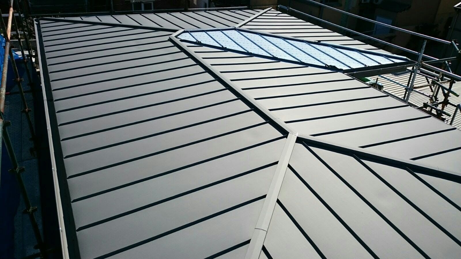 ElZinc Slate in Double Standing Seam System