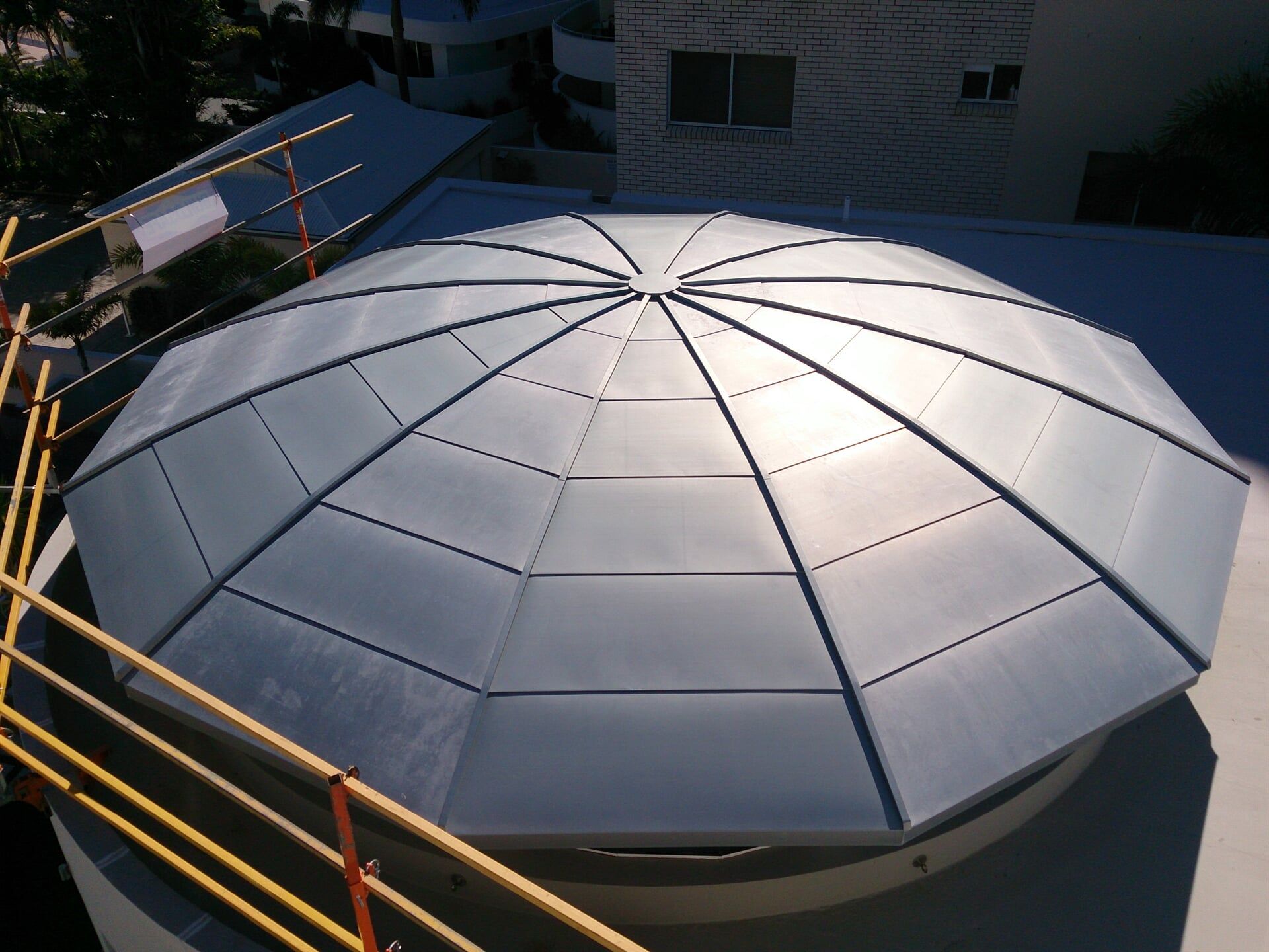 Dome in Rheinzinnk Pre-Weathered Custom System