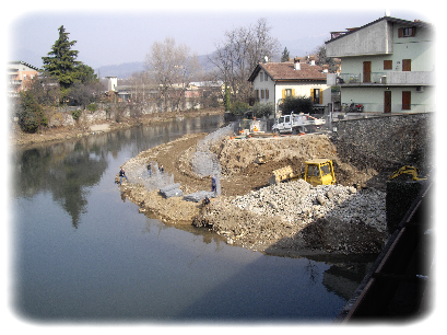 realizzazione di una scogliera