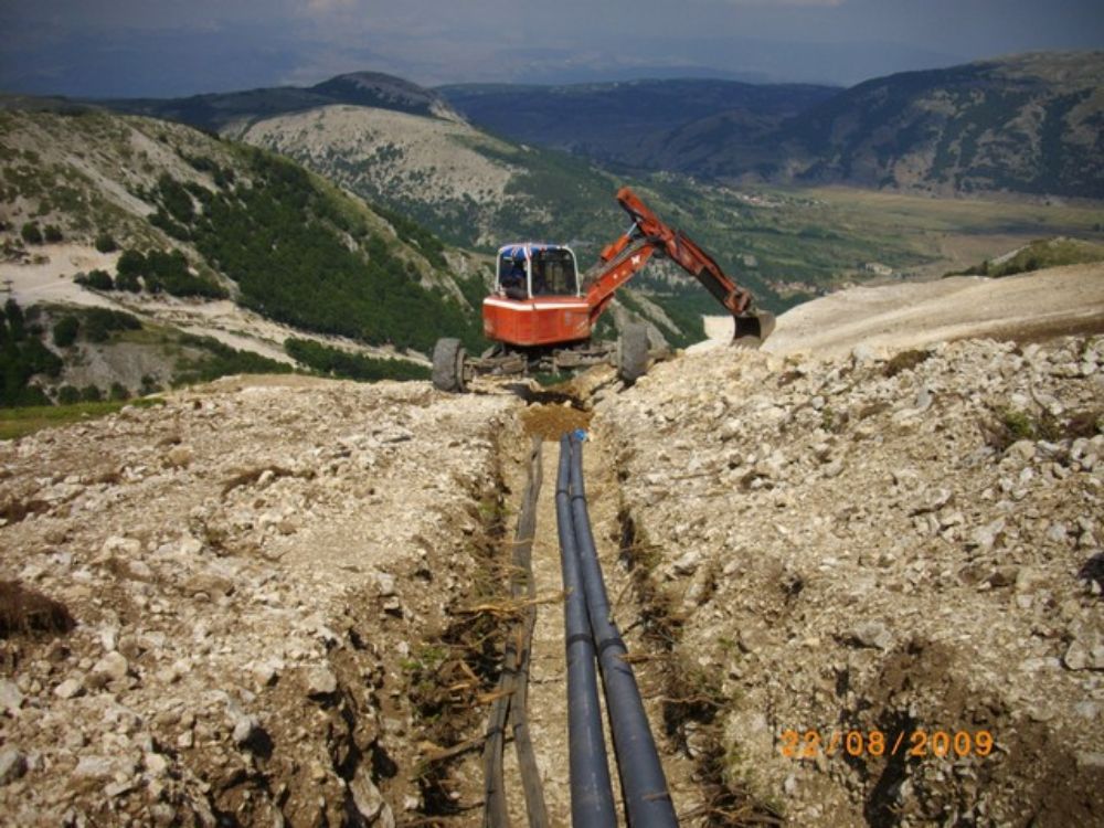 costruzione di una seggiovia
