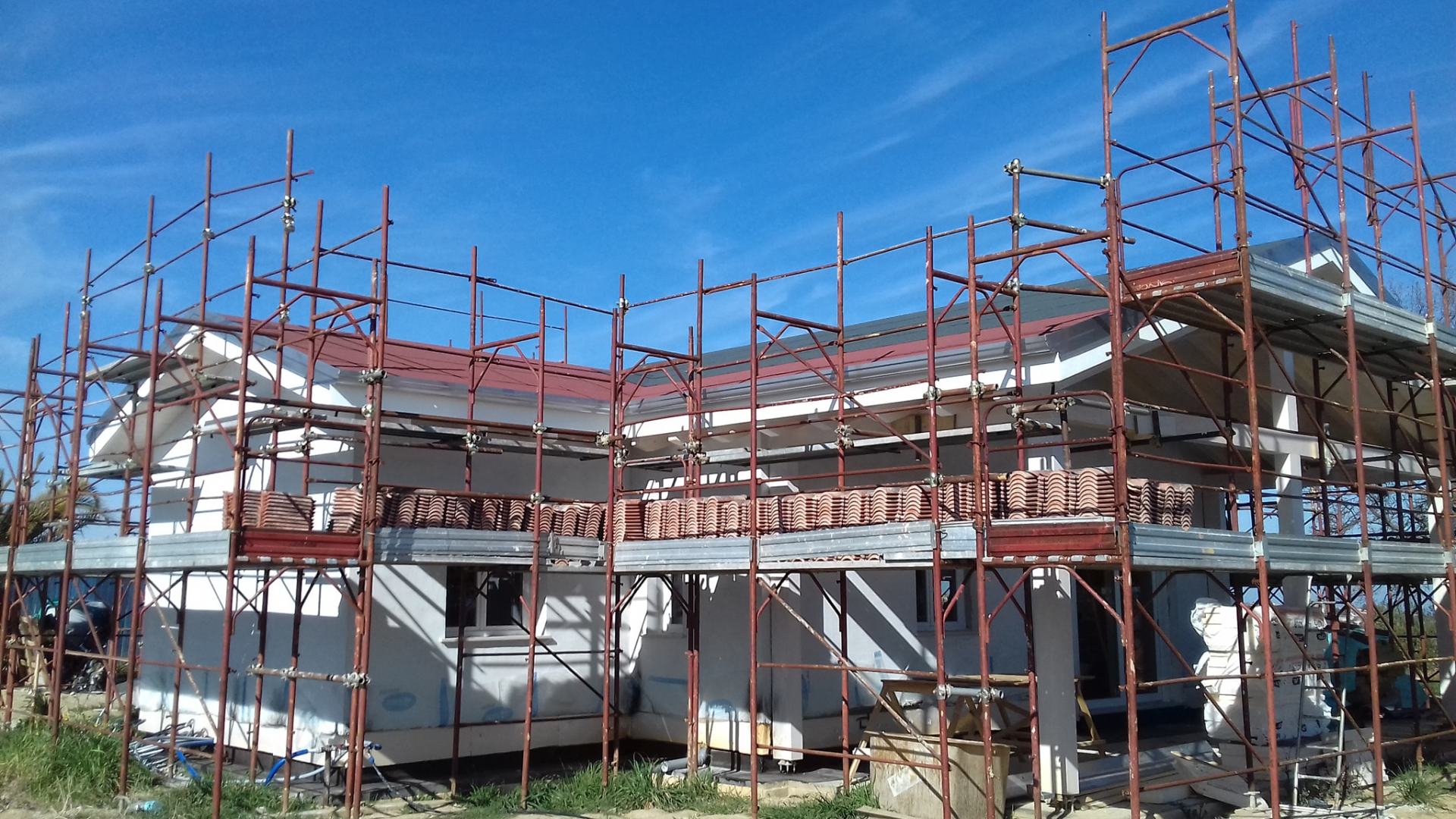 Impalcature per la ristrutturazione di un edificio