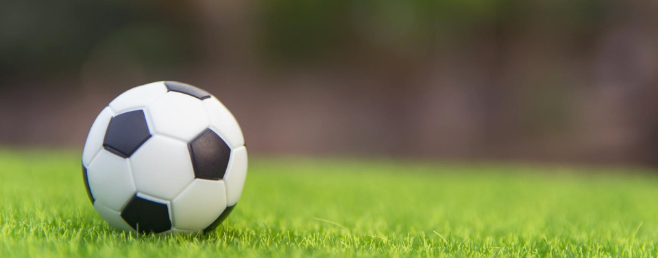 Soccer ball on grass