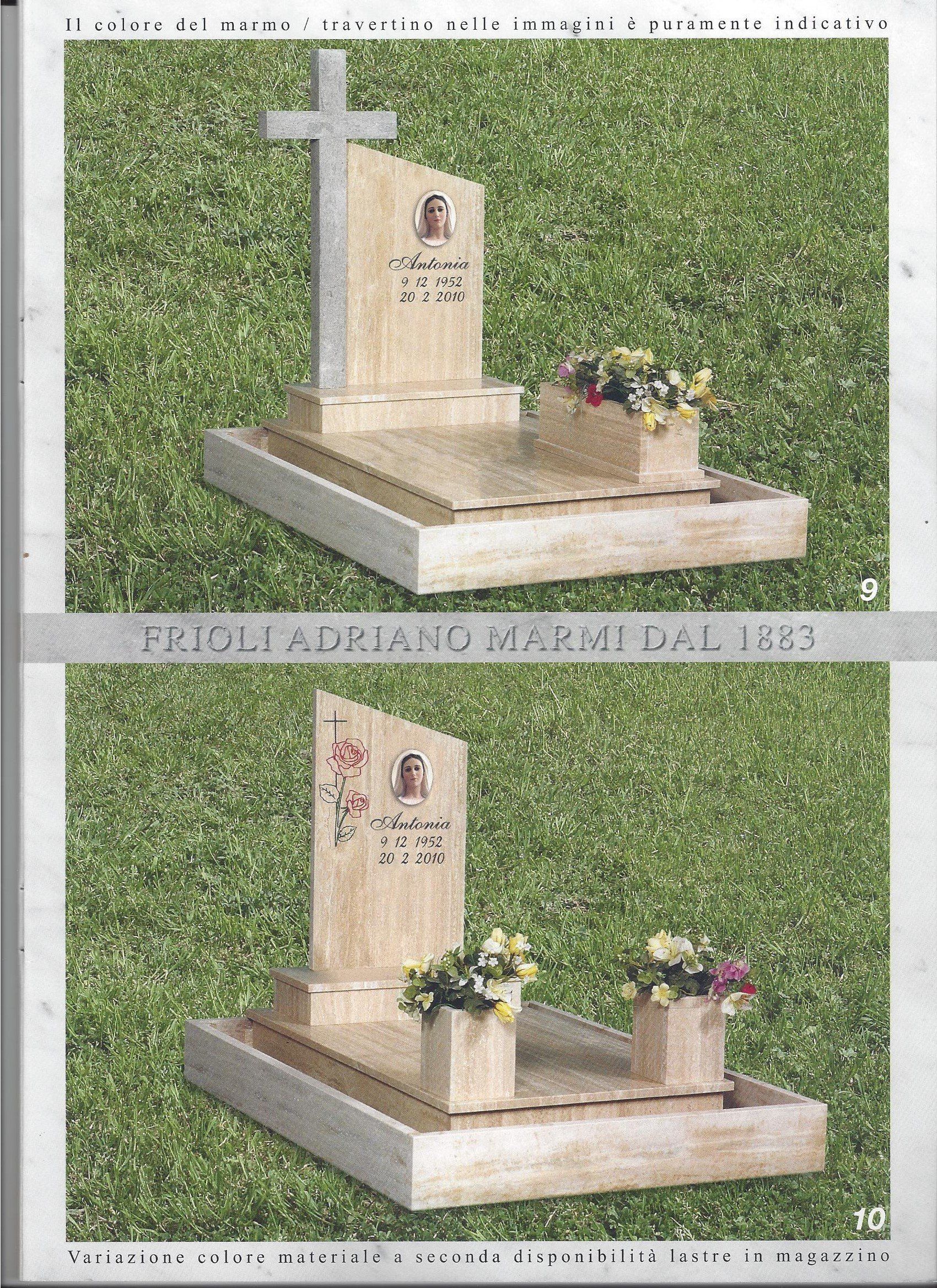 monumento commemorativo in travertino con croce