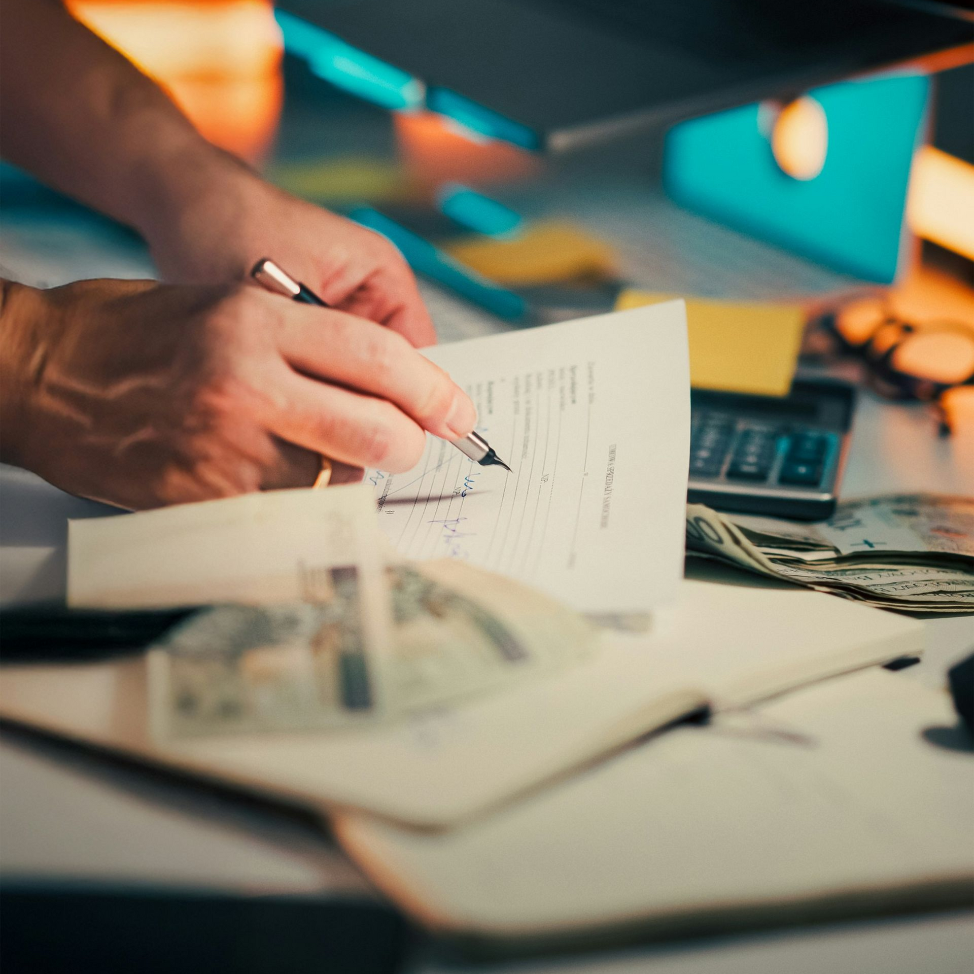 Hand signing documents