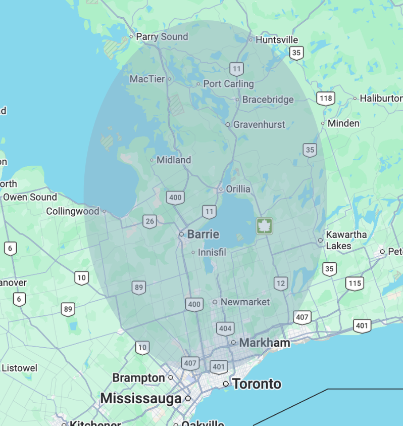 Barrie to the GTA | Service Area