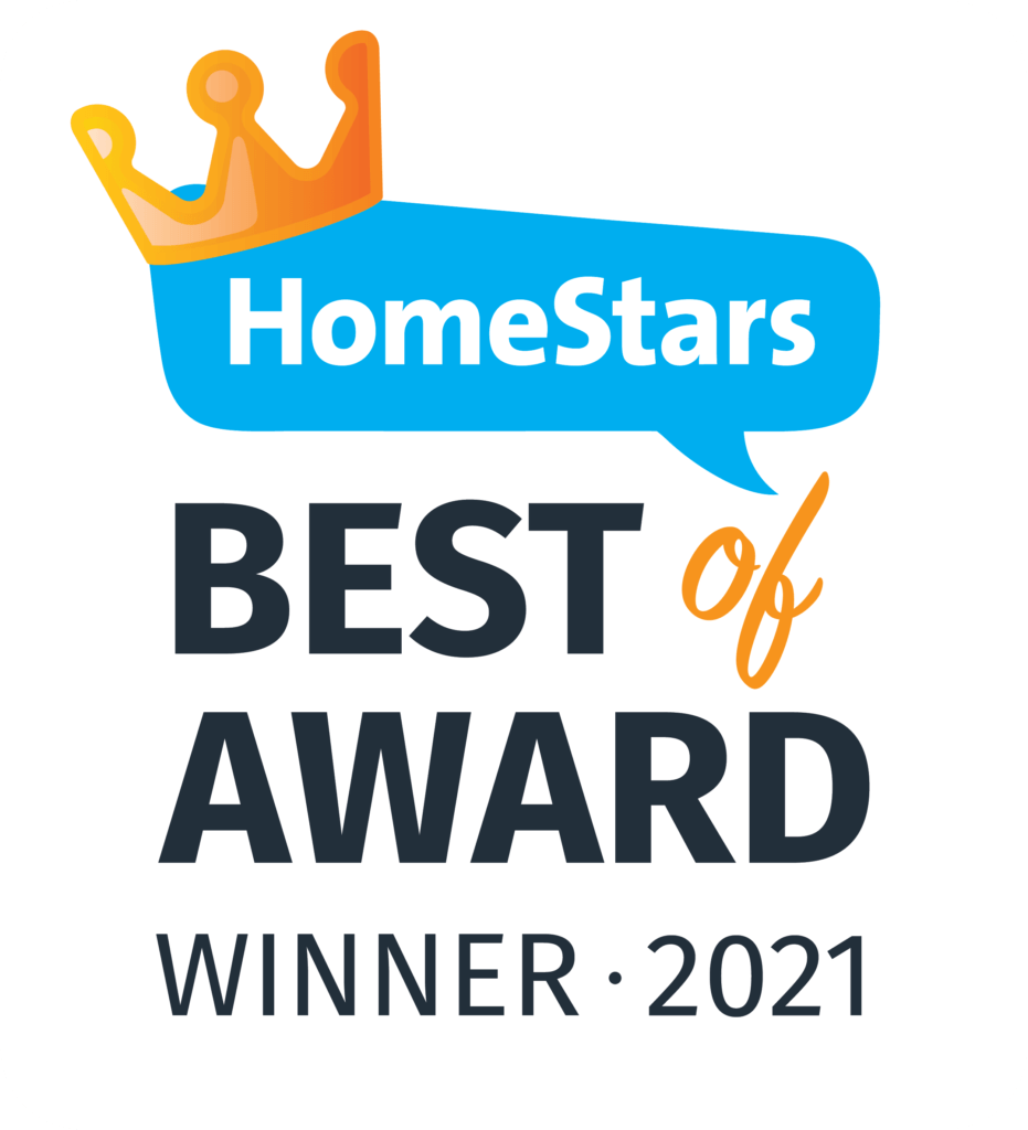 A logo for homestars best of award winner in 2021