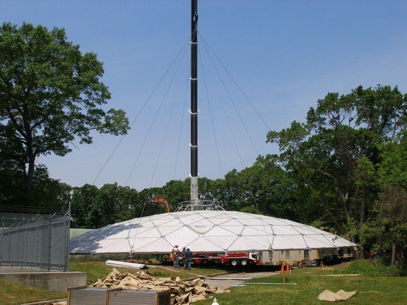 Rigging A 110' Diameter Aluminum Dome On A Water Tank In Bethpage
