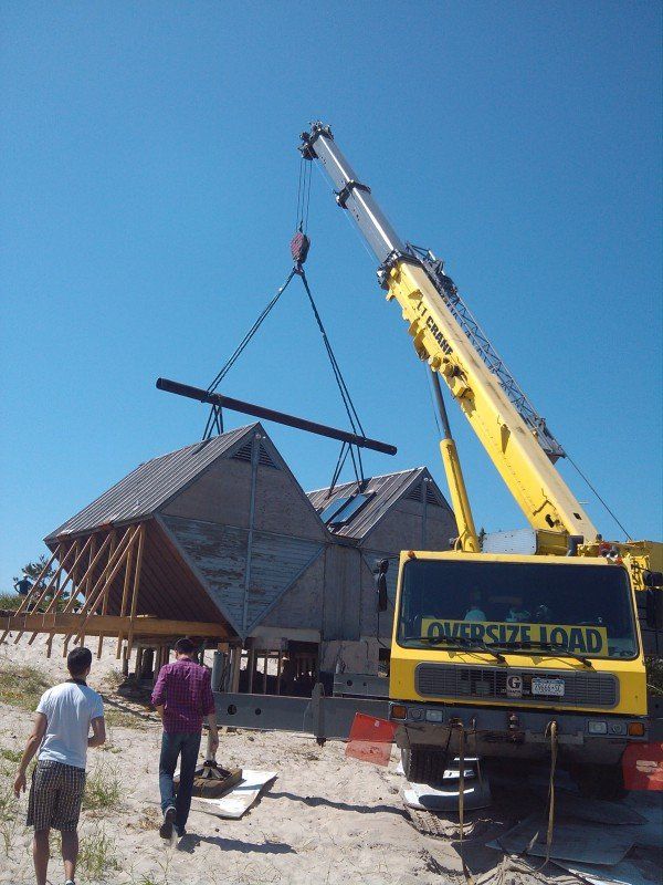 100 Ton Grove Moving An Historical House With A Pipe Spreader Bar