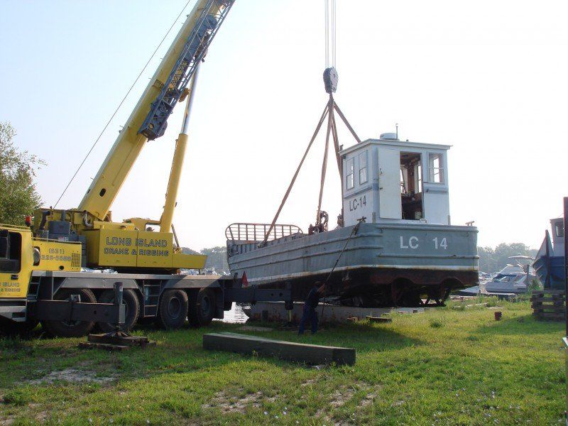 100 Ton Grove Lifting a 70,000 lb Landing Craft in Patchogue
