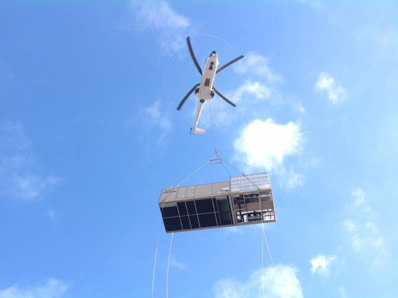 Transportation And Rigging For Helicopter Placement Of HVAC Equipment In Lake Success