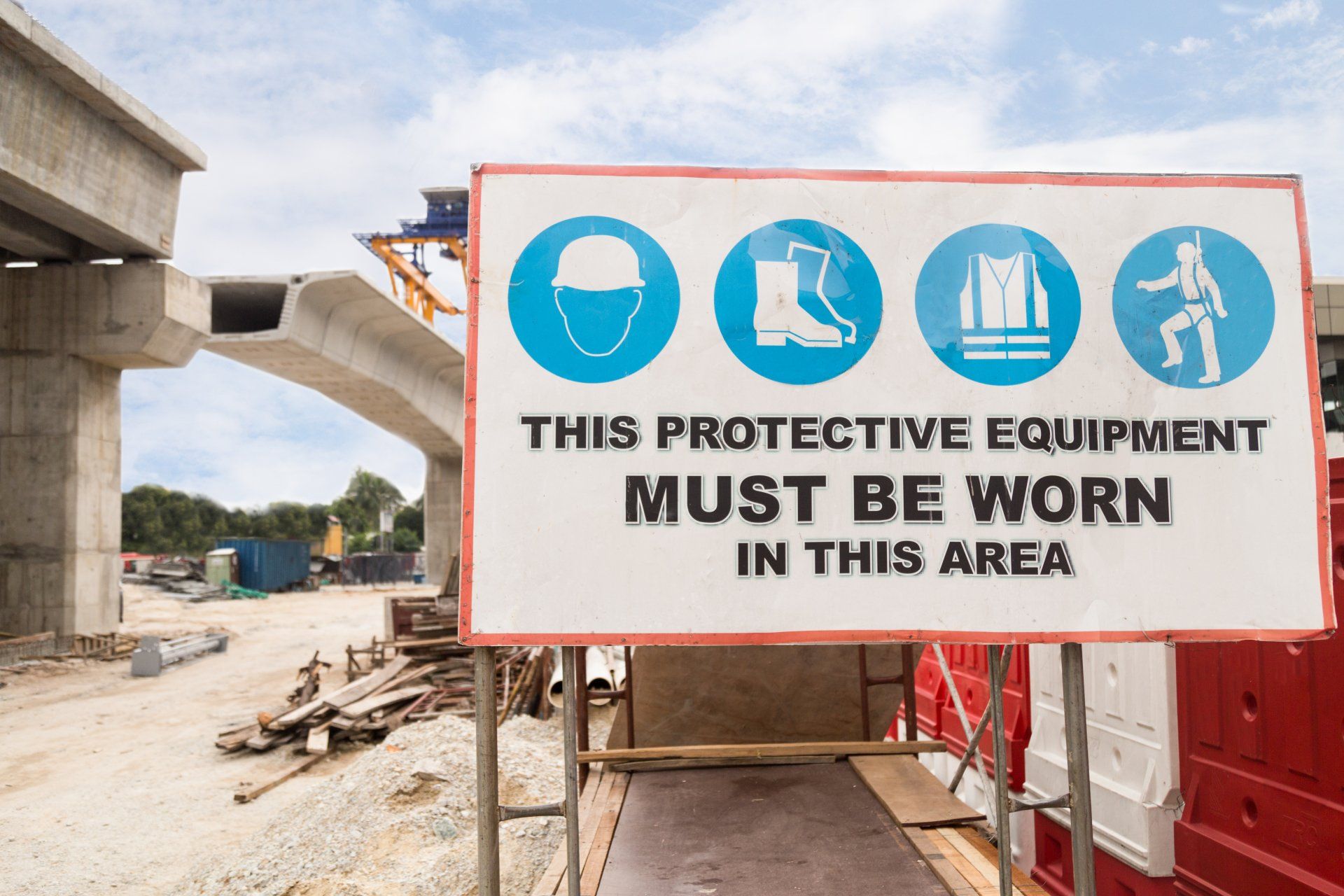 Safety Signage at construction site