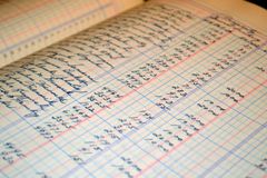 an accounting book