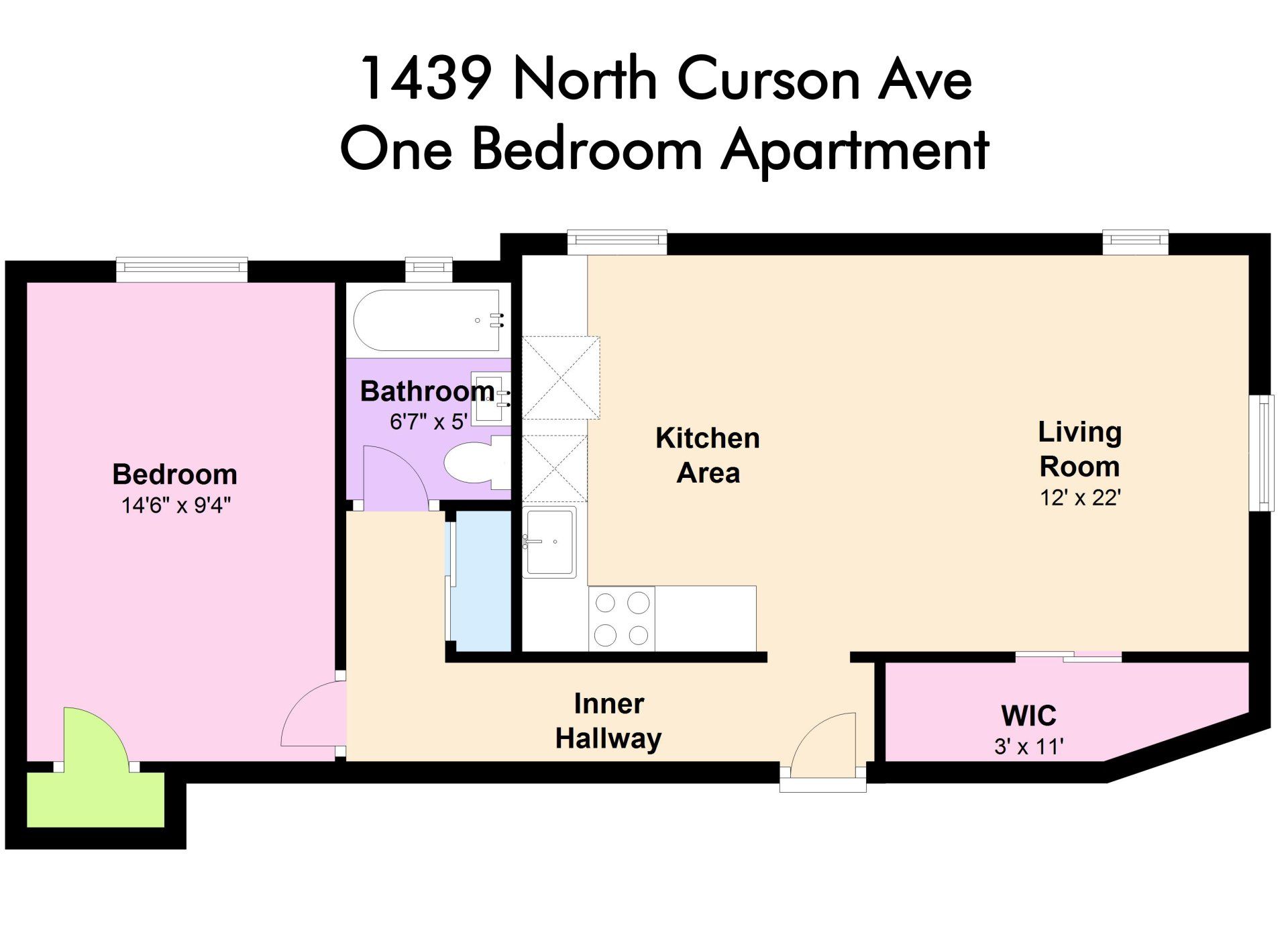 1 Bedroom Floor Plan