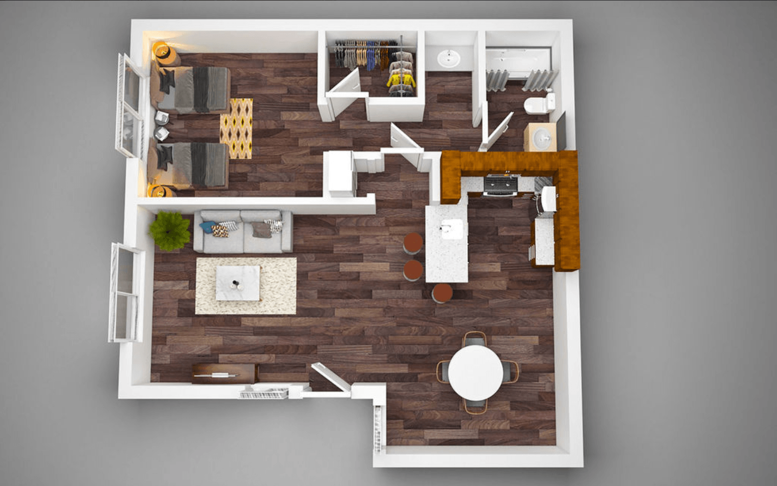 2 Bedroom Floor Plan