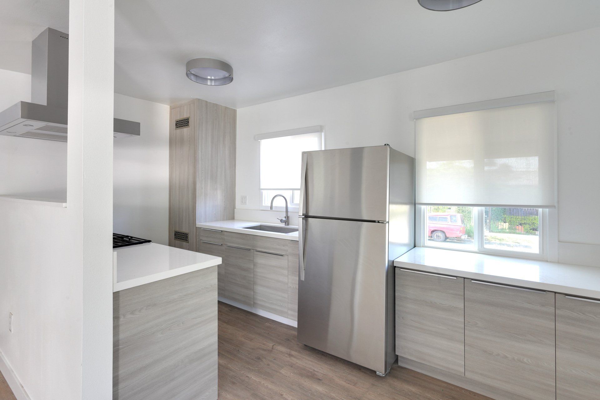 Burns Avenue  Kitchen Photo With  Counter