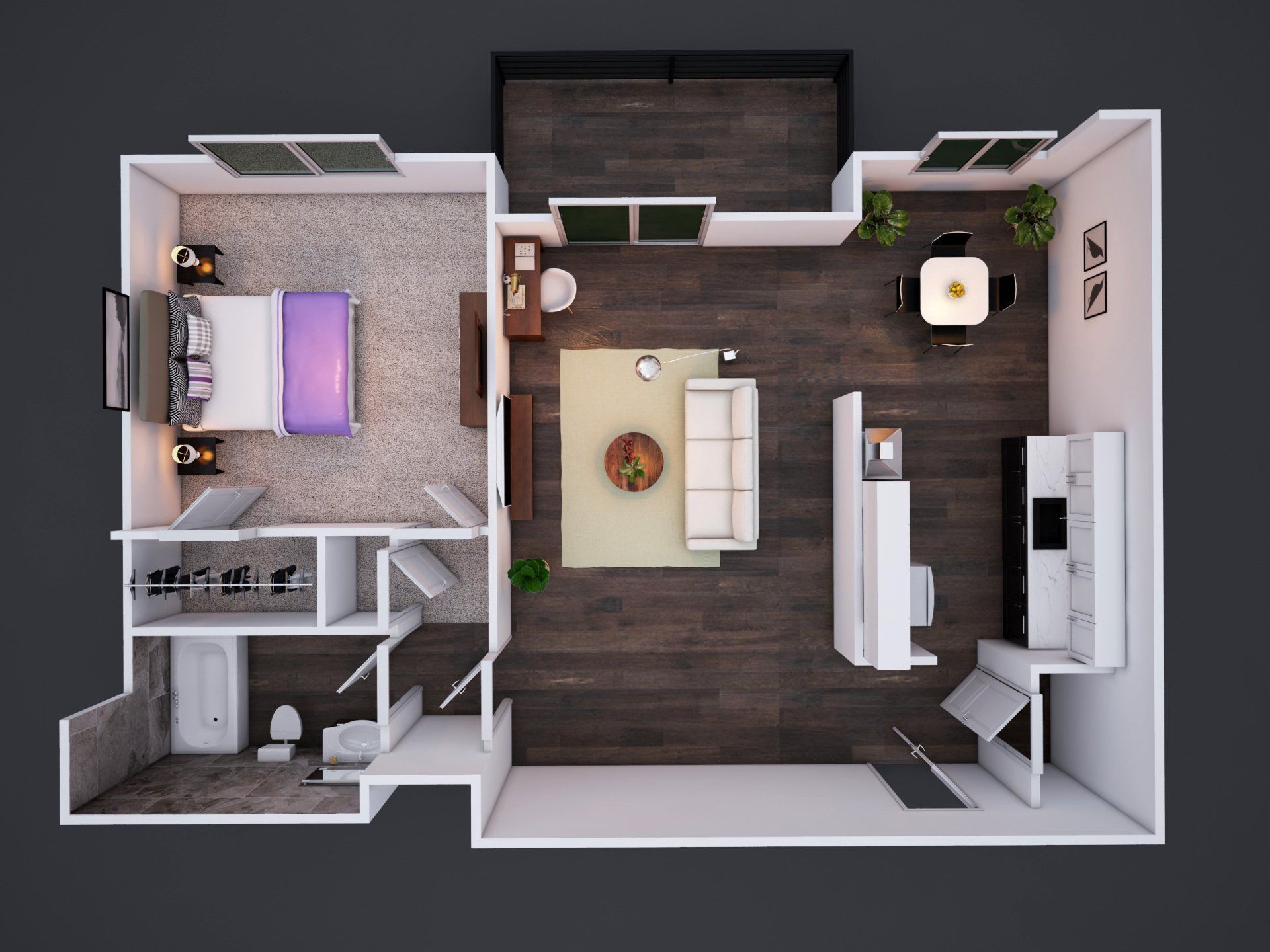 1 Bedroom Floor Plan