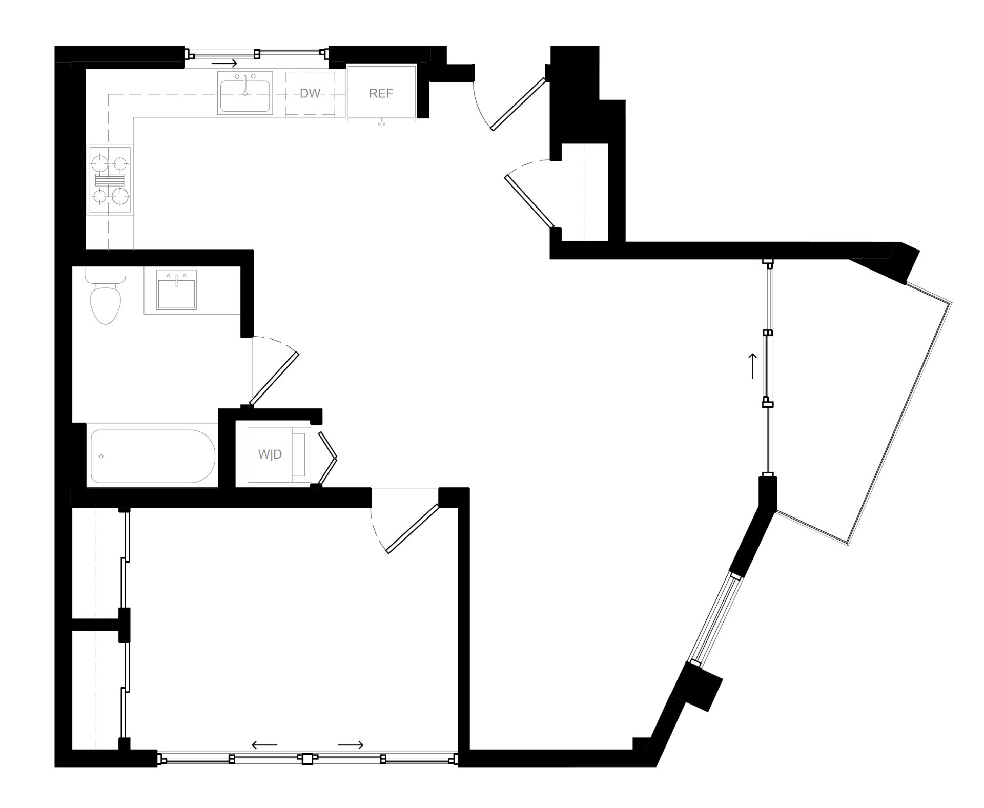 1 Bedroom Floor Plan