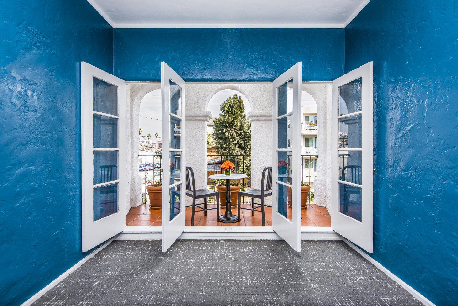 Curson Apartments Patio Photo With Doors Open