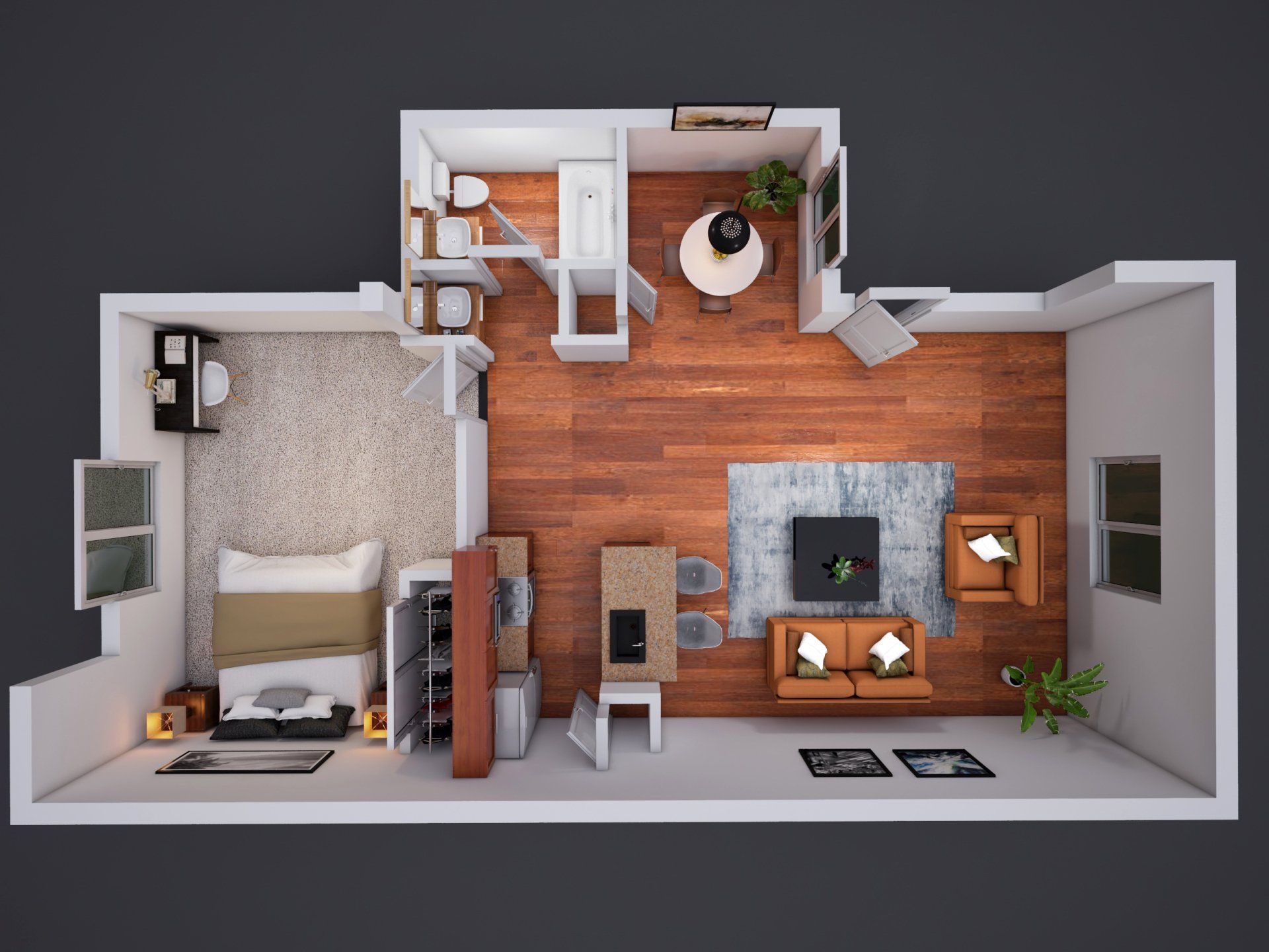 1 Bedroom Floor Plan