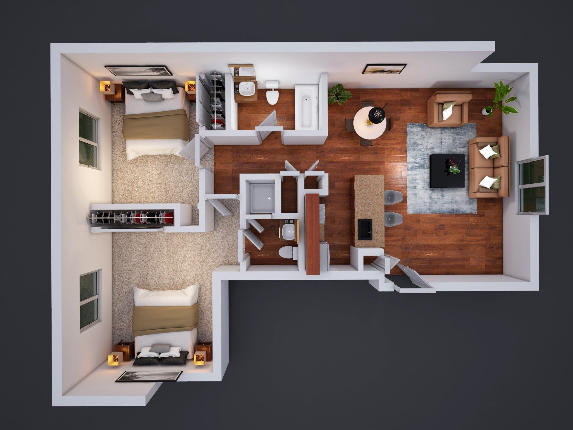 2 Bedroom Floor Plan