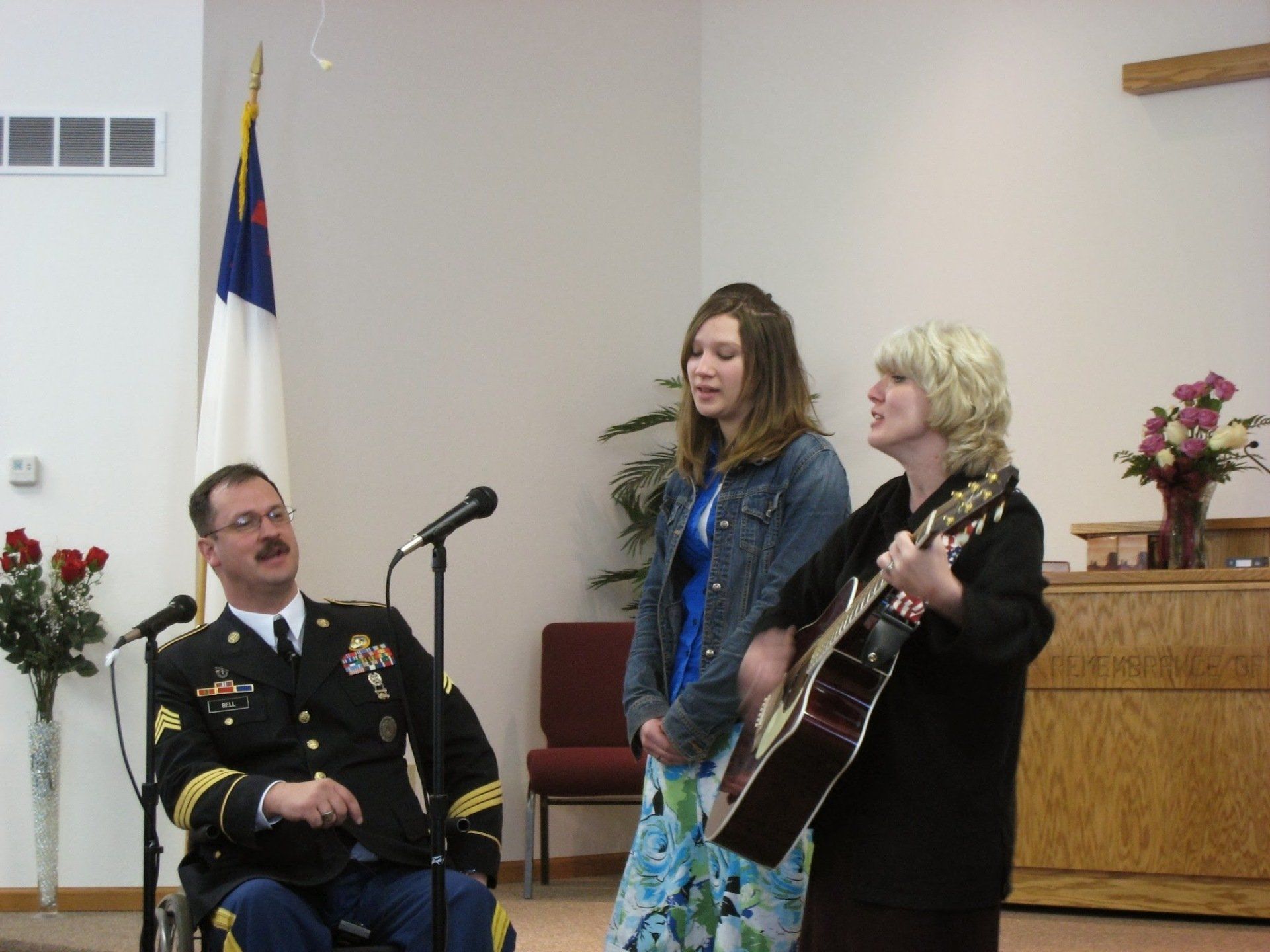 Holding hands over bible
