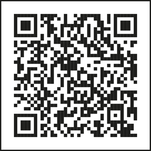 Ein schwarz-weißer QR-Code auf weißem Hintergrund.