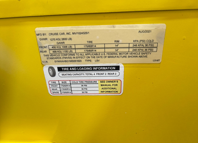 2021 Yellow/Black only 266 Miles