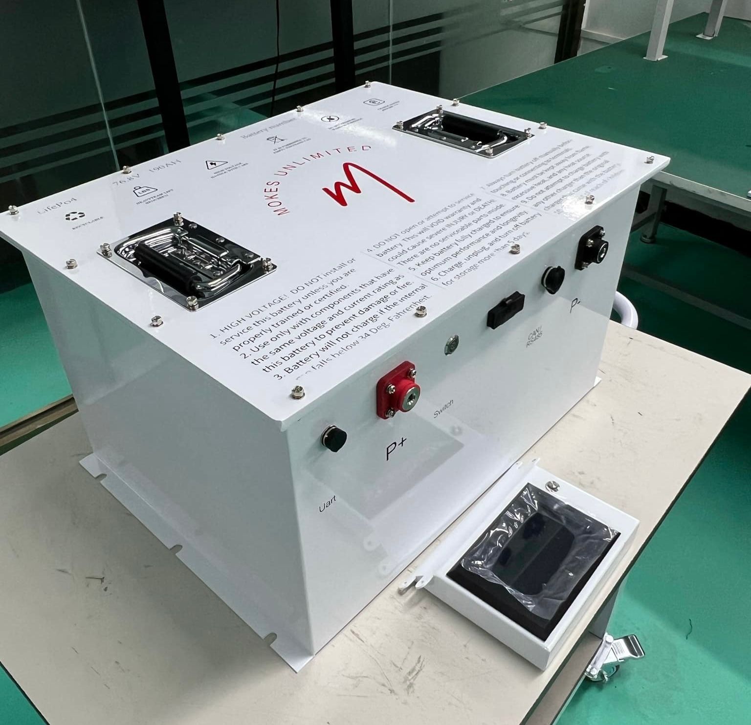 Gloss White Mokes Unlimited 76.8V 190aH Performance Pro LiFePo Lithium Conversion Kit