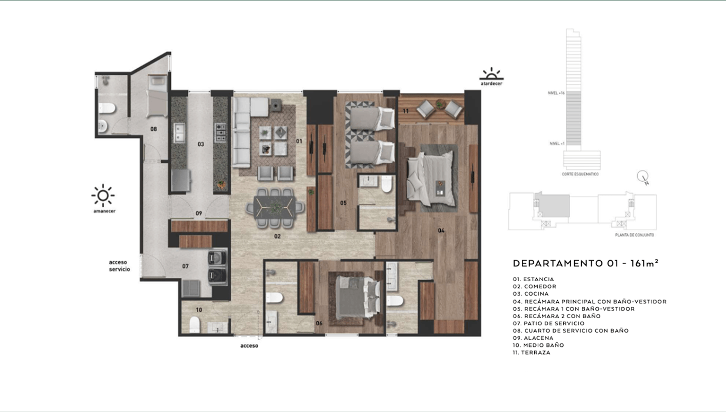 departamento vitalia 169 metros
