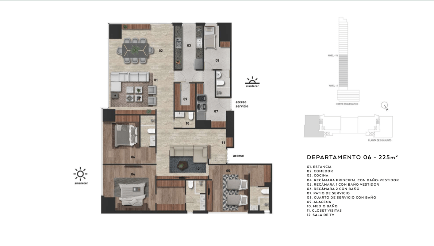 departamento manigua vitalia de 225m2