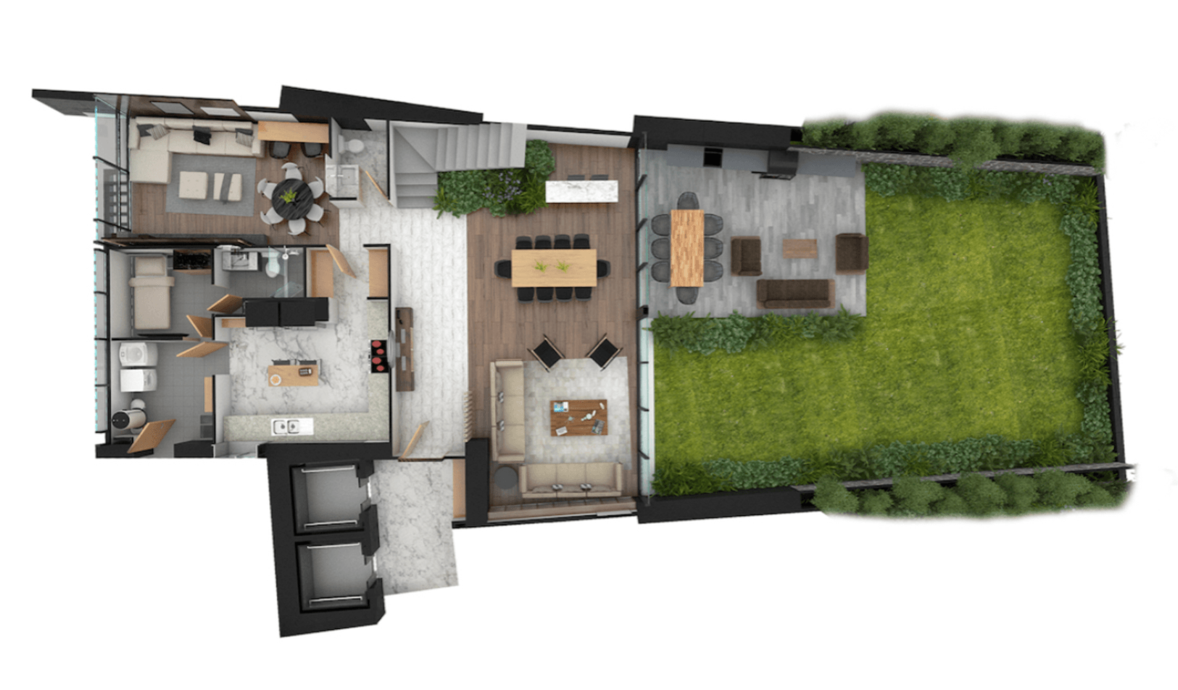 Garden House de 438m2 con terraza y jardín