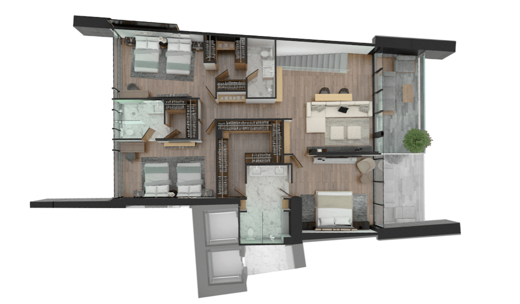 lower penthouse de 343 m2 planta alta