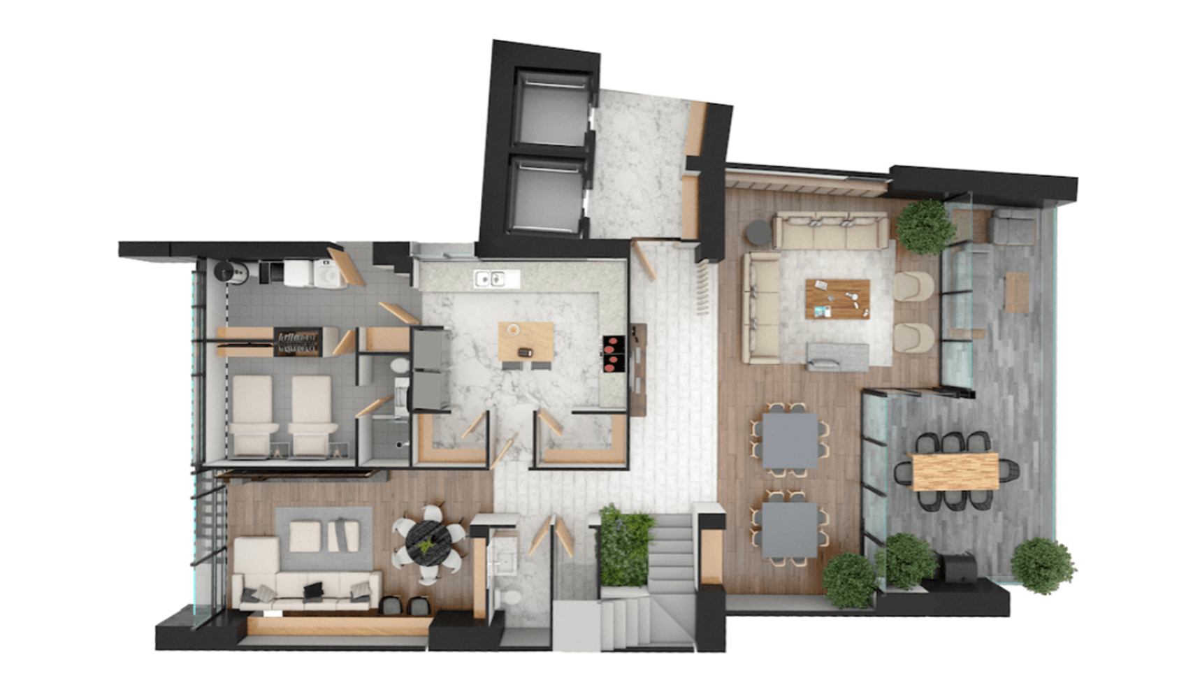 Lower penthouse 403 m2 aurea residences