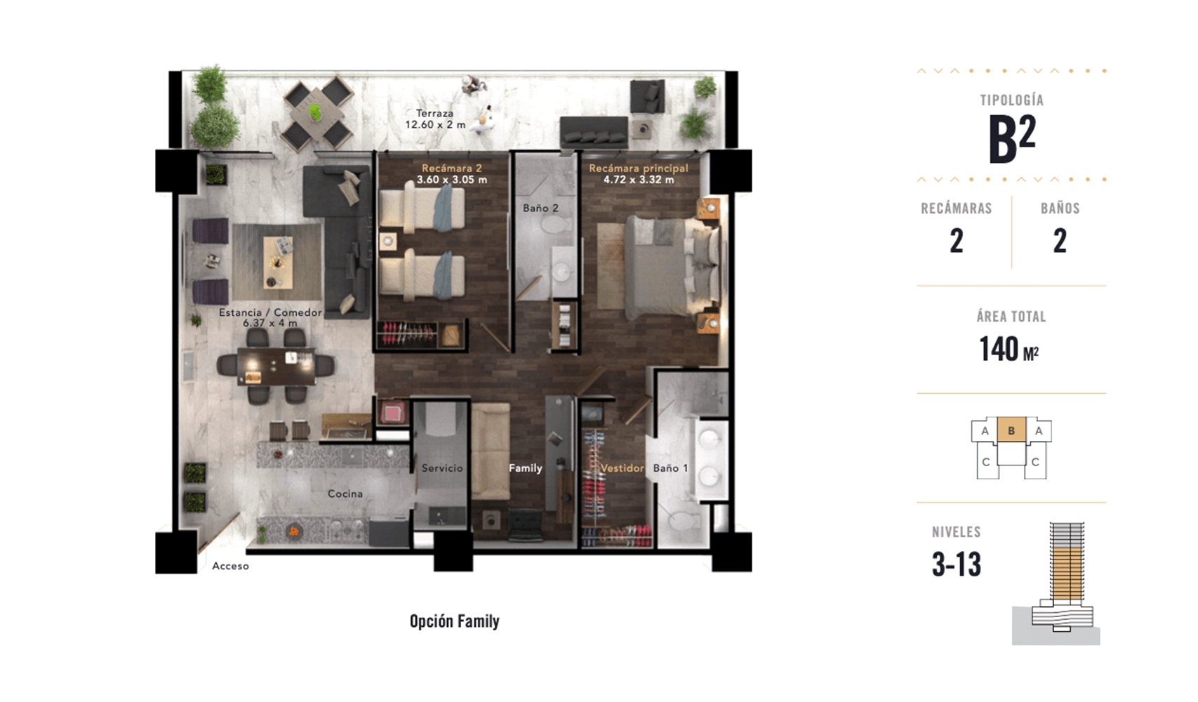 prototipo departamento 109m2