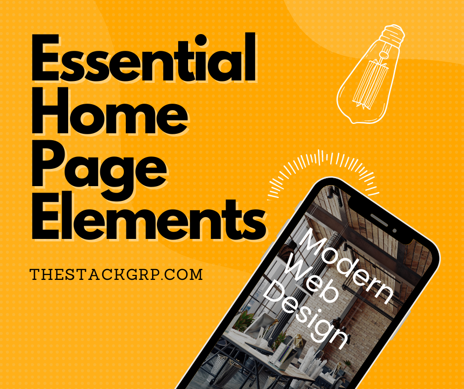 essential home page elements for your new website design